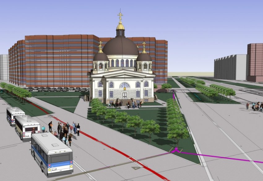 Сквер на углу улиц Школьной и Савушкина застроят храмом под старину - «Свежие новости строительства»