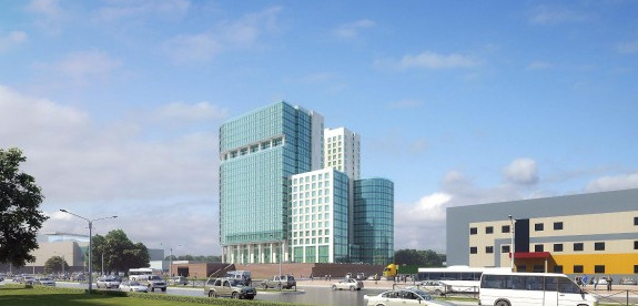 «Эталон» показал проект бизнес-высотки на углу Коломяжского и Марка Галлая - «Свежие новости строительства»