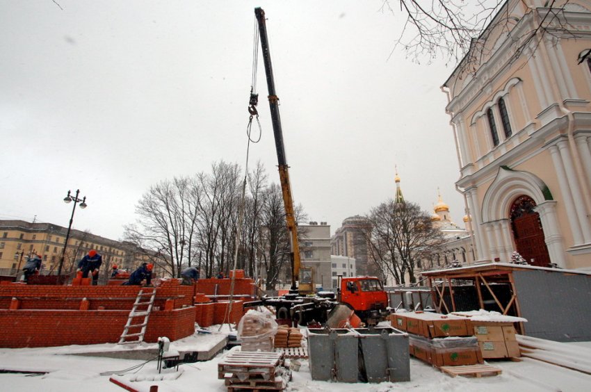 На Московском началось воссоздание колокольни Новодевичьего монастыря - «Свежие новости строительства»