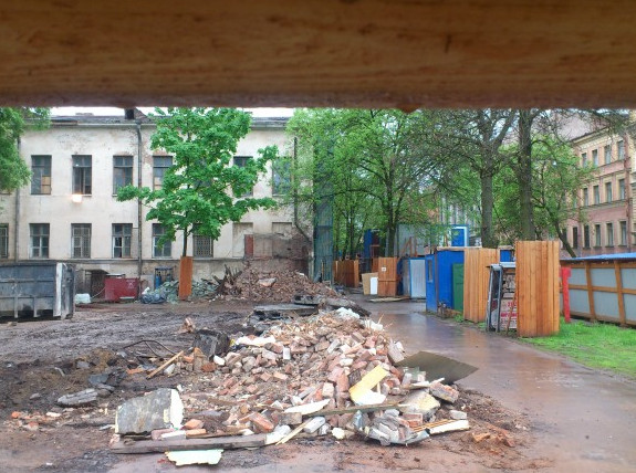 Завершен снос ограды Патриотического института на Большом проспекте В. О. - «Свежие новости строительства»
