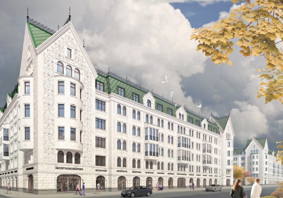 Фасады жилого комплекса на улице Короленко сделали неомодерновыми - «Свежие новости строительства»