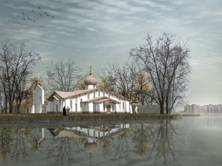 Весной в Колпине построят современный храм на берегу Ижоры - «Свежие новости строительства»