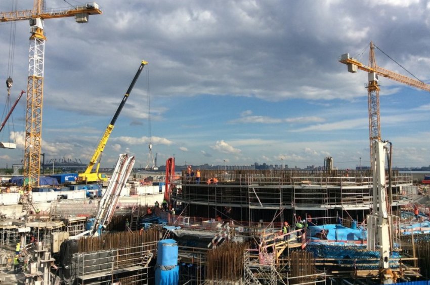 Началось строительство 500-метровой башни небоскреба «Лахта-центр» - «Свежие новости строительства»