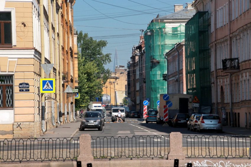 С канала Грибоедова в перспективе двух улиц разглядели «Лахта-центр» - «Свежие новости строительства»