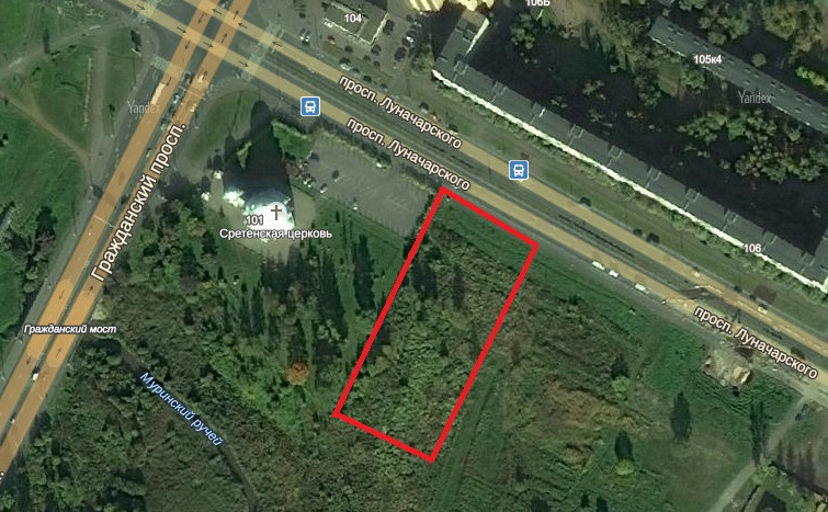 Владения Сретенской церкви на Гражданском ширятся за счет Муринского парка - «Свежие новости строительства»