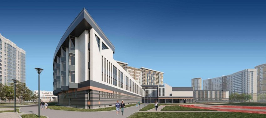 Представлен проект школы, которую построят в «муравейнике» на Коломяжском - «Свежие новости строительства»